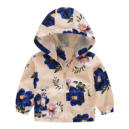 KQIVAM Kinder Regenjacke Übergangsjacke Wasserdicht Outdoorjacke Winddicht mit Kapuzen wasserdichte Jacke für Kinder Unisex Regenbekleidung für Mädchen und Jungen von KQIVAM