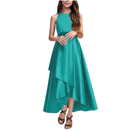 KQIVAM Prinzessin Kleid Mädchen Abendkleid für Hochzeit Brautjungfer Blumenmädchen Geburtstag Party Jugendweihe Fasching Cocktail Dance Ballkleid 4-14 Jahre von KQIVAM