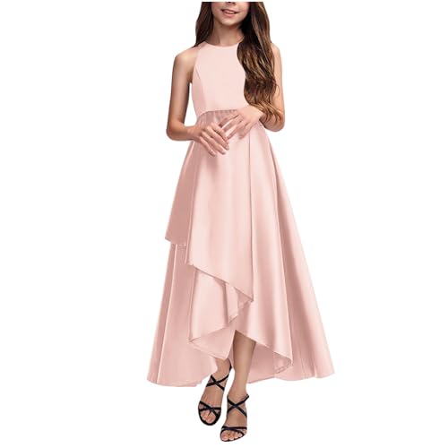 KQIVAM Prinzessin Kleid Mädchen Abendkleid für Hochzeit Brautjungfer Blumenmädchen Geburtstag Party Jugendweihe Fasching Cocktail Dance Ballkleid 4-14 Jahre von KQIVAM