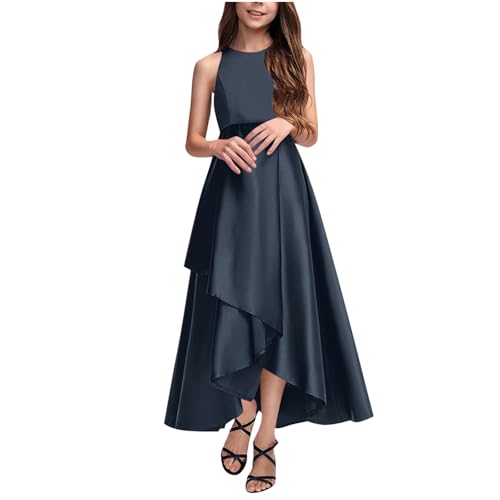 KQIVAM Prinzessin Kleid Mädchen Abendkleid für Hochzeit Brautjungfer Blumenmädchen Geburtstag Party Jugendweihe Fasching Cocktail Dance Ballkleid 4-14 Jahre von KQIVAM