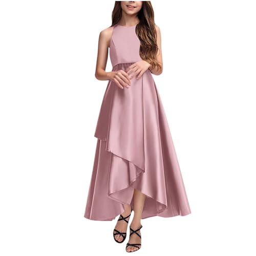 KQIVAM Prinzessin Kleid Mädchen Abendkleid für Hochzeit Brautjungfer Blumenmädchen Geburtstag Party Jugendweihe Fasching Cocktail Dance Ballkleid 4-14 Jahre von KQIVAM