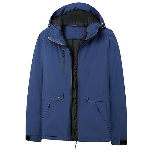 KQIVAM Regenjacke Damen Einfarbig Wasserdichte Softshelljacke Herbst und Winter Leichte Kapuzenjacke Regenmantel Windbreaker mit Kapuze Windjacke Bequem Baggy Outdoor Jacken S-5XL von KQIVAM