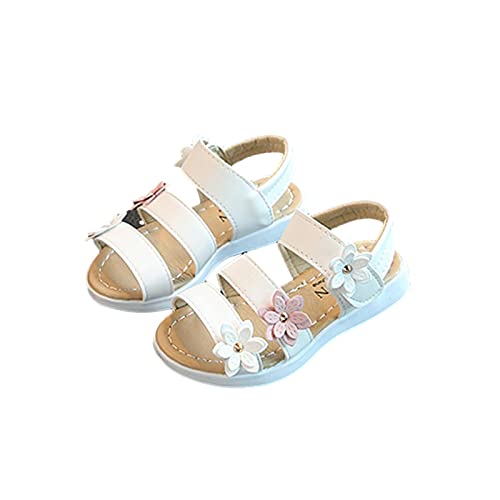 KQIVAM Sandalen Für Mädchen, Leder Sommer Schuhe Girl Sandal Leicht Sandaletten Sommerschuhe Slide Mädchenschuhe Slingback Strandsandalen 21-37 von KQIVAM
