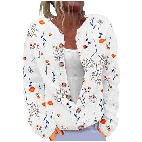 KQIVAM Weihnachts Strickjacke Pullover Damen Blitzangebote Weihnachtsjacke Weihnachten Gestricktes Pullover Lustige Cardigan Schön Weihnachtsmotiv Ugly Christmas Sweater Weihnachtspullover Sweatshirt von KQIVAM