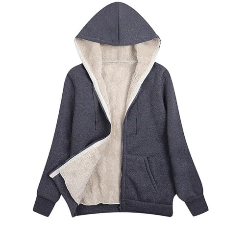 Sweatshirt Damen Wattierte Jacke Kapuzenjacke Damen Sweatshirt Jacke Damen Hoody Damen Mit Kapuze Zip Hoodie Damen Pullover Für Damen Große Größen Damen Oberteile von KQIVAM