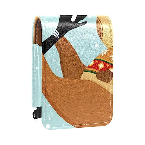 Make-up-Lippenstift-Etui mit Spiegel für Geldbörse, Kosmetiktasche mit Spiegel,Cartoon Tier Koala Weihnachten von KQNZT