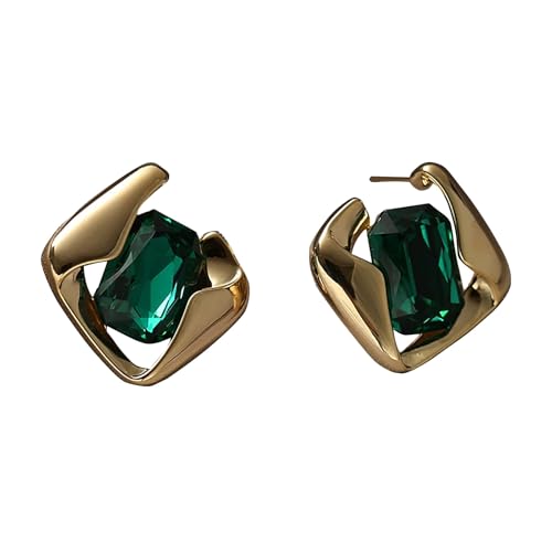 Ohrstecker Aus 14 Karat Vergoldetem Messing Mit GrüNem Edelstein – Elegante OhrhäNger Im FranzöSischen Stil Mit Silbernen Steckern Ohrstecker Aus 14 Karat Vergoldetem Messing Mit GrüNem Edelstein – Elegante OhrhäNger Im FranzöSischen Stil Mit Silbernen Steckern von KQYTRBV