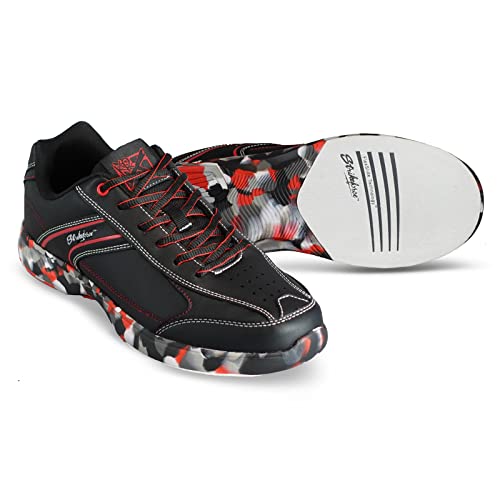 KR Strikeforce Flyer Lite Herren Bowlingschuh rot Camo mit FlexSlide-Technologie, Rot/Camouflage, 42 EU von KR