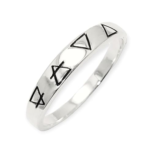 Planet Erde Elemente Ring, Sterling Silber, 4 Alchemistische Elemente Band, Vier Symbole : Erde Luft Wasser Feuer, Meditation Astrologie Schmuck von KRAMIKE