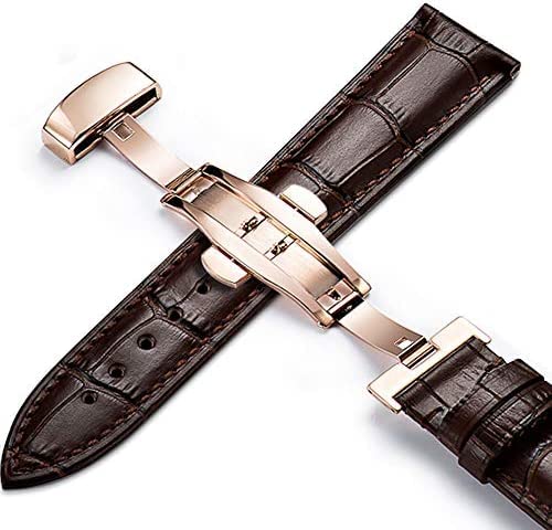 KRASS Leder Uhrenarmband, Uhrenarmbänder Lederarmband Ersatz Uhrenarmband Mit Faltschließe Aus Edelstahl Für Herren Damen,Collector88 KRASS Leder Uhrenarmband, Uhrenarmbänder Lederarmband Ersatz Uhrenarmband Mit Faltschließe Aus Edelstahl Für Herren Damen,Collector88 von KRASS