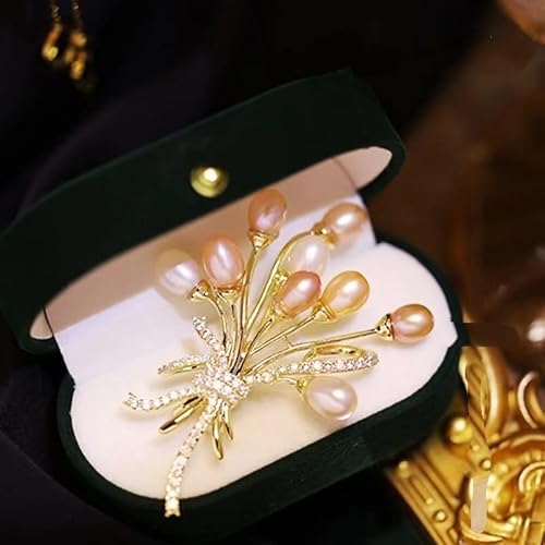 Clothes Accessories Handmade Collar Clips Dress Lapel Pin Brooch Exquisite Inlay Rhinestone Brooches Corsage Collar Pin for Women Shawl Pin (Color : Bouquet of flowers) von KRCO