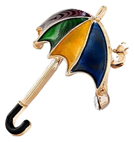 Damen Brosche Roter Granatapfel Kirsche Blatt Anstecknadel von KREATIONS