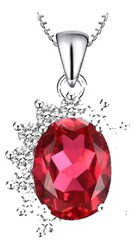 KREATIONS Damen-Halskette mit 2.5ct Saphir und 925 Sterling Silber Anhänger von KREATIONS