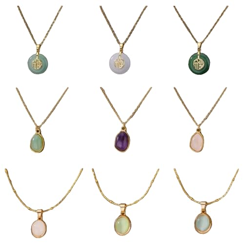 KREATIONS Damen Halskette mit Ovalem Opal Anhänger, 18K goldfarben KREATIONS Damen Halskette mit Ovalem Opal Anhänger, 18K goldfarben von KREATIONS