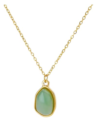 KREATIONS Damen Halskette mit Ovalem Opal Anhänger, 18K goldfarben KREATIONS Damen Halskette mit Ovalem Opal Anhänger, 18K goldfarben von KREATIONS