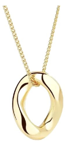 KREATIONS Damen Halskette mit Unregelmäßigem Runden Anhänger für Hochzeit Party Verlobung von KREATIONS