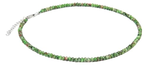 KREATIONS Handgemachte facettierte Edelstein Perlen Halskette für Damen Yoga Schmuck von KREATIONS