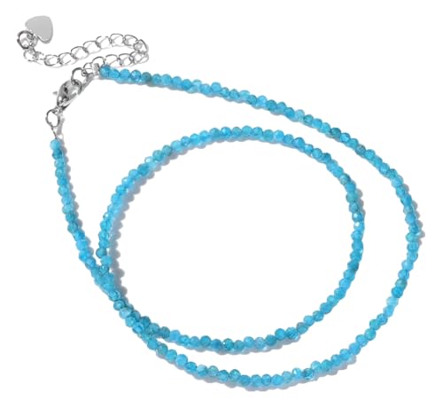 KREATIONS Handgemachte facettierte Edelstein Perlen Halskette für Damen Yoga Schmuck KREATIONS Handgemachte facettierte Edelstein Perlen Halskette für Damen Yoga Schmuck von KREATIONS