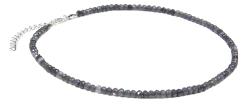 KREATIONS Handgemachte facettierte Edelstein Perlen Halskette für Damen Yoga Schmuck von KREATIONS