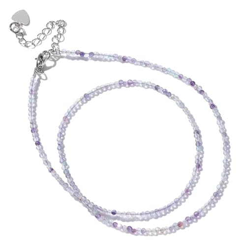 KREATIONS Handgemachte facettierte Edelstein Perlen Halskette für Damen Yoga Schmuck KREATIONS Handgemachte facettierte Edelstein Perlen Halskette für Damen Yoga Schmuck von KREATIONS