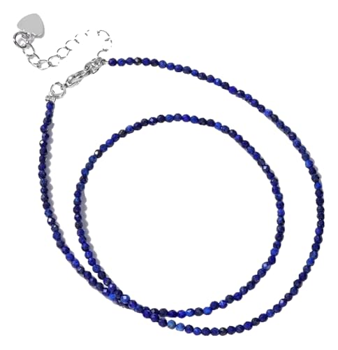 KREATIONS Handgemachte facettierte Edelstein Perlen Halskette für Damen Yoga Schmuck von KREATIONS