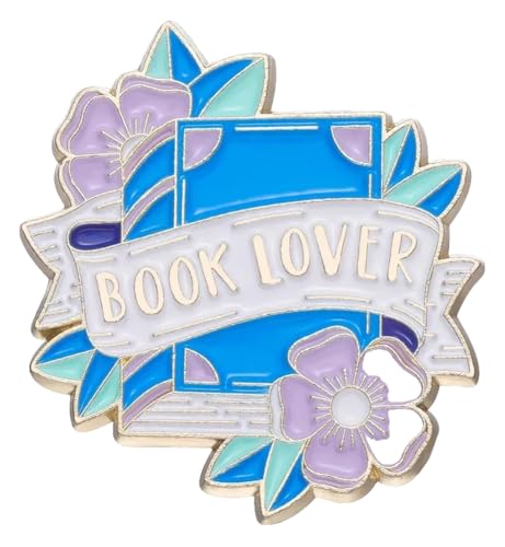 Kreative Emaille Brosche Buch Blumen Brief Lese Lesezeichen Metall Anstecknadel Schmuck von KREATIONS