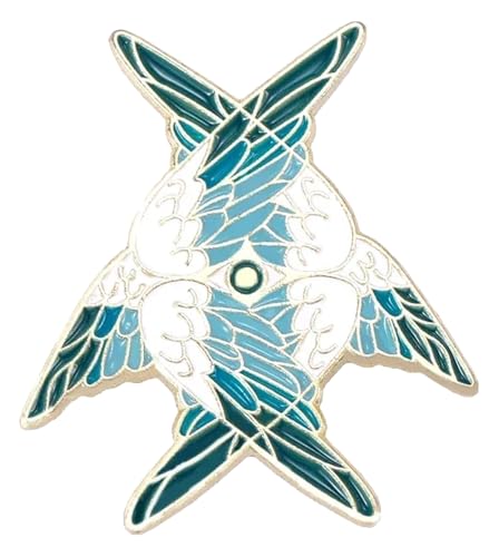 Landschaft Ölgemälde Emaille Pin Sonnenuntergang Regenbogen Wal Brosche von KREATIONS