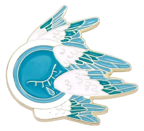 Landschaft Ölgemälde Emaille Pin Sonnenuntergang Regenbogen Wal Brosche von KREATIONS