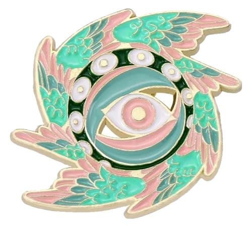 Landschaft Ölgemälde Emaille Pin Sonnenuntergang Regenbogen Wal Brosche von KREATIONS