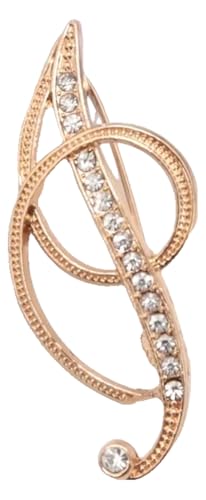 Luxuriöse Damen Brosche mit Strass-Kristallen, Gold, Alphabet-Pin von KREATIONS