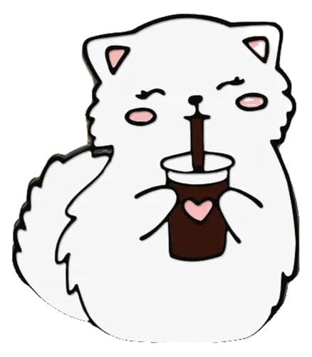 Paar Schwarze Weiße Emaille Pins: Katze Mit Messer & Hexen Brosche, Kreative Anstecker von KREATIONS