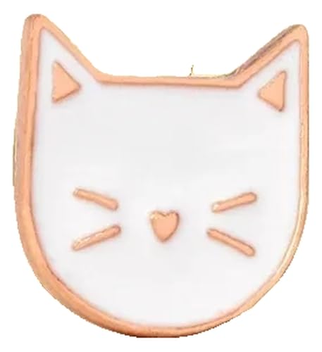 Paar Schwarze Weiße Emaille Pins: Katze Mit Messer & Hexen Brosche, Kreative Anstecker von KREATIONS