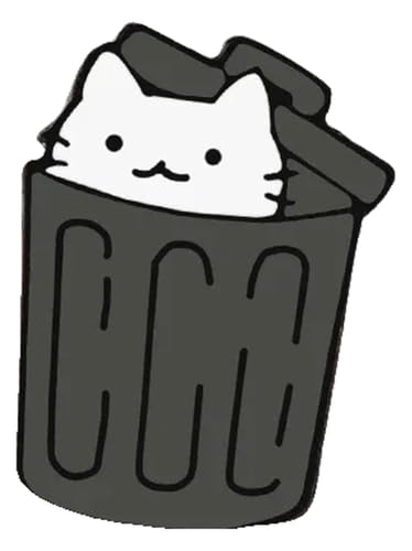 Paar Schwarze Weiße Emaille Pins: Katze Mit Messer & Hexen Brosche, Kreative Anstecker von KREATIONS