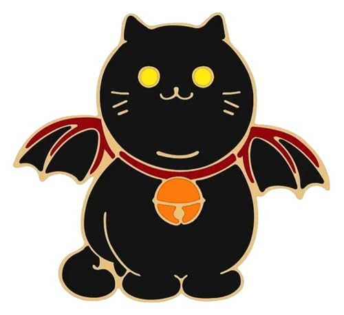 Schlafendes Cartoon Kätzchen liest Buch Pin von KREATIONS