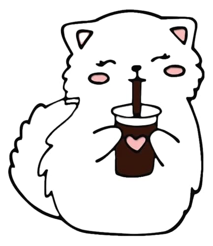 Schlafendes Cartoon Kätzchen liest Buch Pin von KREATIONS