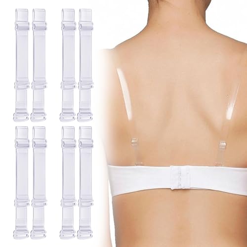 4 Paar 1.2Cm Bh Träger,Leicht Verstellbar Durchsichtige Bh Träger, Bh Träger Transparent Für Schulterfrei Oberteile Frauen Trägerlose Bhs von KRFWGUU