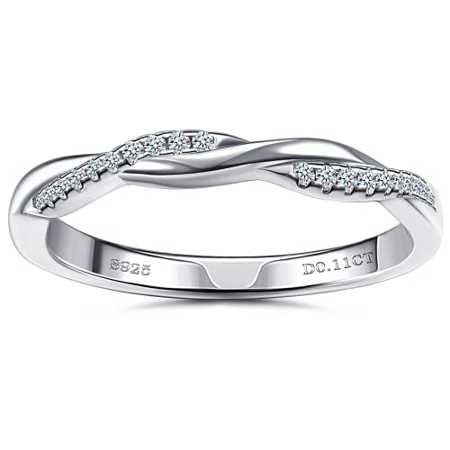 Krfy Moissanite Verlobungsring 0,11 Karat Brillant Rundschliff D Farbe VVS1 Clarity Lab Erstellt Diamant Ewigkeitsringe 18 Karat Weißgold plattiert Hypoallergen Sterling Silber Trauringe für Damen Krfy Moissanite Verlobungsring 0,11 Karat Brillant Rundschliff D Farbe VVS1 Clarity Lab Erstellt Diamant Ewigkeitsringe 18 Karat Weißgold plattiert Hypoallergen Sterling Silber Trauringe für Damen von Krfy