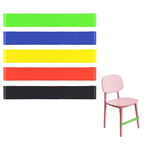 5 Stück Dehnbare Stuhlbänder für Kinder, Stuhlzappelbänder Flexible Sitzgurte, Stuhlzappelbänder, Flexible Sitzgurte, Federnde Gurte für Stühle,Schreibtisch, ADHS, SPD, Yoga, ADHS-Tools von KRIEG