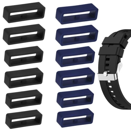 Schlaufe Ersatz Uhrenband, 12 Stück Silikon Uhrenarmband Schlaufe Gummi Unisex Uhrenarmband Verschlussring Kompatibel Silikon Ersatz Schlaufe Armband Sicherer Silikonring von KRIEG