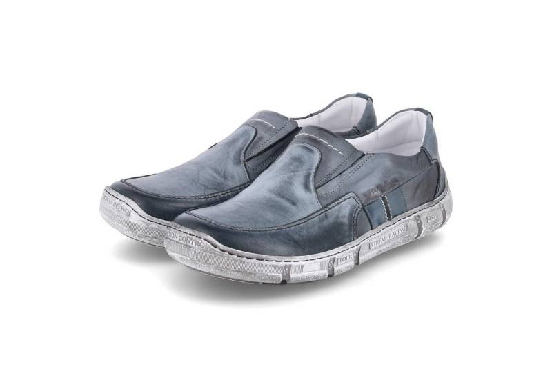 KRISBUT Krisbut - male - 5724-2 - Glattleder - blau Slipper von KRISBUT