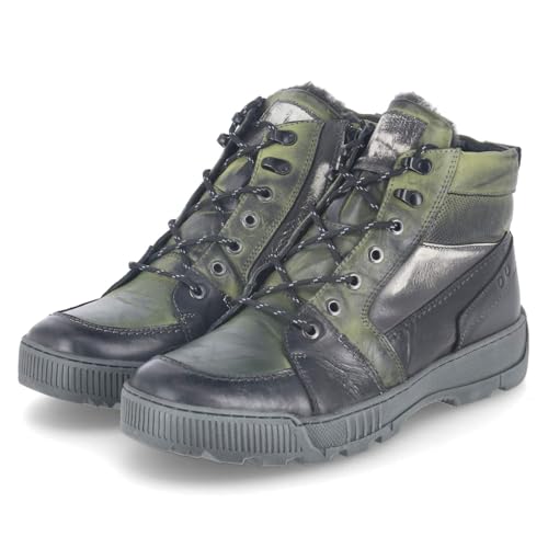 KRISBUT 6510-8 BSF Stiefel mit Warmfutter Glattleder Herren in grün-Kombi - Gr. 42 von KRISBUT