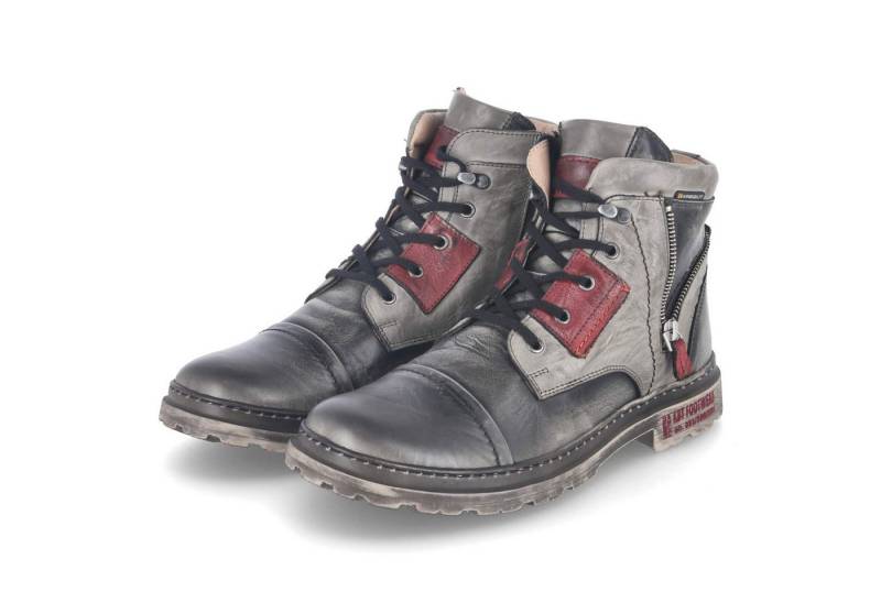 KRISBUT Krisbut - male - 6879A-3 BSF - Glattleder - grau Schnürstiefel von KRISBUT