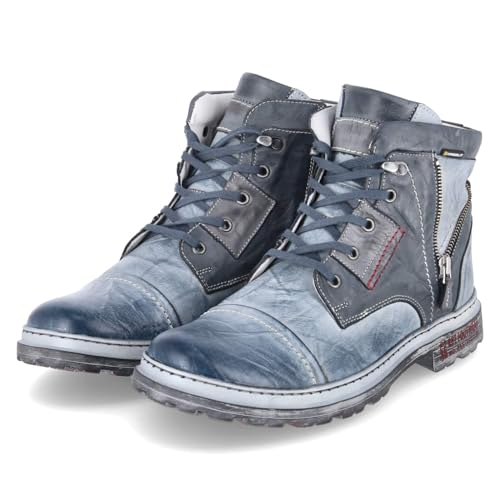 KRISBUT 6879A-4 BSF Stiefel mit Warmfutter Glattleder Herren in blau-kombi - Gr. 46 KRISBUT 6879A-4 BSF Stiefel mit Warmfutter Glattleder Herren in blau-kombi - Gr. 46 von KRISBUT