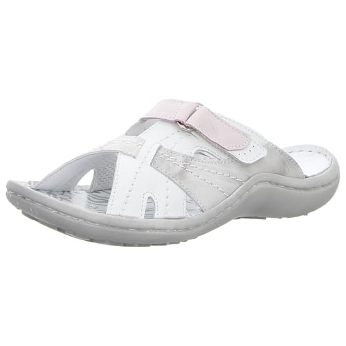 KRISBUT Damen Pantoletten weiß-Kombi Gr. 40 von KRISBUT