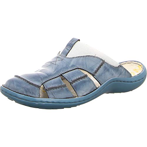 KRISBUT Herren Offene Clog aus Leder 1075-9 blau 461747 von KRISBUT