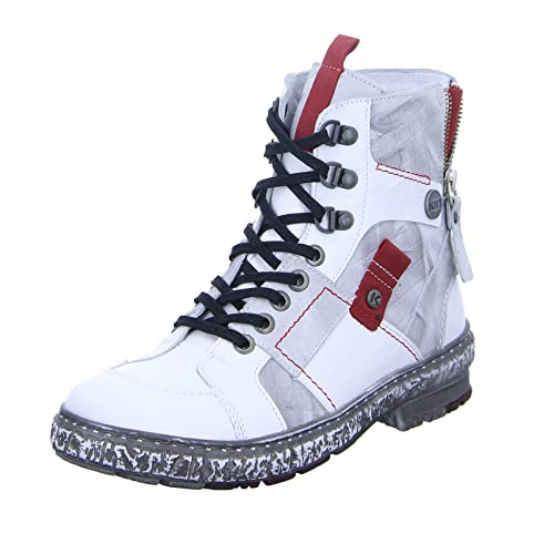 Krisbut Damen Stiefelette 3177-3-4 Damen Leder Stiefel Reißverschluss Weiß (Weiß) Größe 40 EU von KRISBUT