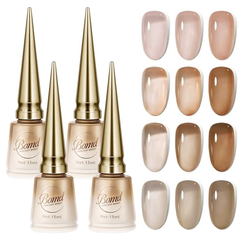 Jelly UV Nagellack 4 Farben Soak Off Led Gelee Lack Nude Neutral Colours Gel Nagellack Kaffee Braun Transparent Gel Nail Polish Herbst Winter Transparent Gellack Set für Nagelkunst Maniküre Jelly UV Nagellack 4 Farben Soak Off Led Gelee Lack Nude Neutral Colours Gel Nagellack Kaffee Braun Transparent Gel Nail Polish Herbst Winter Transparent Gellack Set für Nagelkunst Maniküre von KRISFD