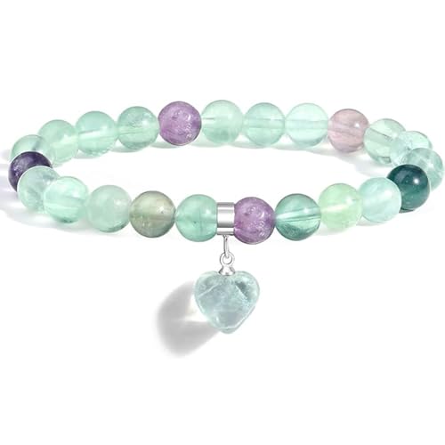 KRISFD Herz Heilsteine Armband 1 Stück Heilstein Schutzstein Edelsteinarmband Handmade Perlenarmband Fluorit Stein Armband Glücksarmband Schmuck Geburtstagsgeschenk Für Frauen KRISFD Herz Heilsteine Armband 1 Stück Heilstein Schutzstein Edelsteinarmband Handmade Perlenarmband Fluorit Stein Armband Glücksarmband Schmuck Geburtstagsgeschenk Für Frauen von KRISFD