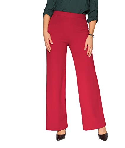 KRISP Damen Business Smart Casual Hose Schlaghose (Rot, Gr.36) (3094-RED-08) von KRISP