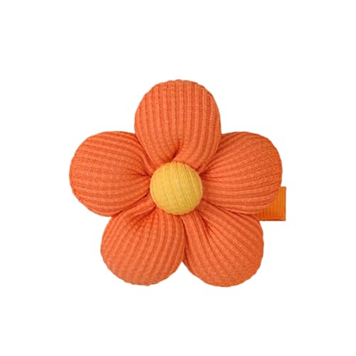 Haarspangen-Set mit 3D-Baumwollfüllung, Blumenmuster, für Mädchen ab 3 Jahren und Erwachsene, halbbedeckte Krokodilklemmen, Haar-Accessoires, Geschenke, 2 Stück von KRJGOERG